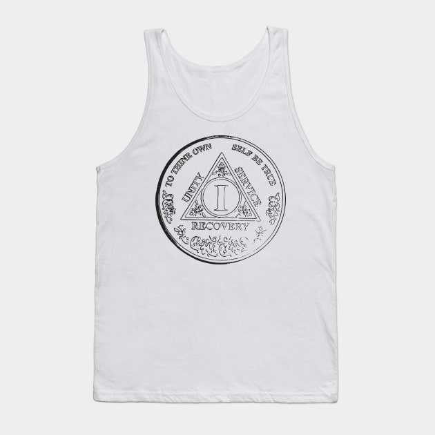 Alcoholics Anonymous Recovery Sober - Sober Since - AA Tribute - aa Alcohol - Recovery Tribute - sober aa sobriety addiction recovery narcotics anonymous addiction drugs mental health Tank Top by TributeDesigns